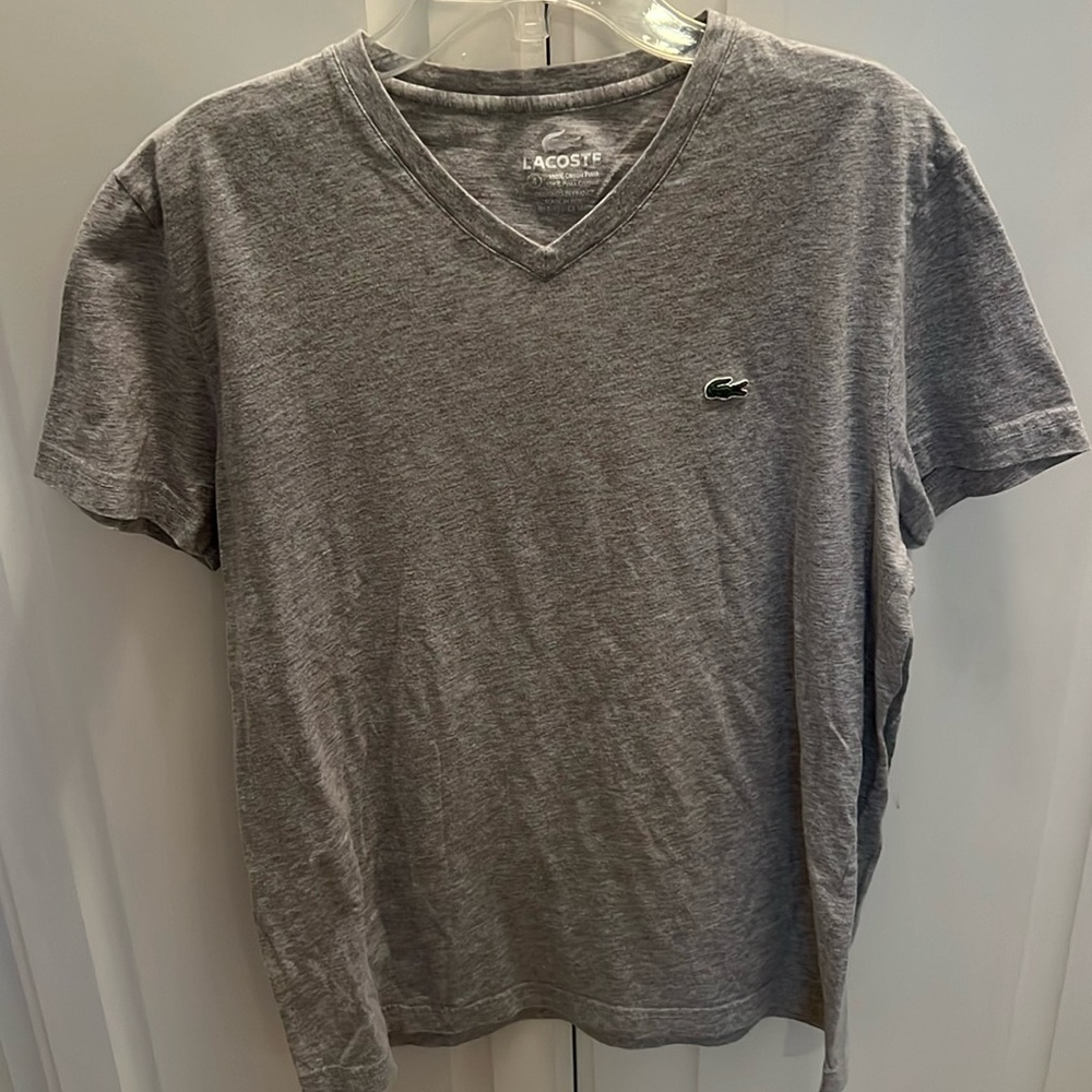 Lacoste v-neck tee size 4